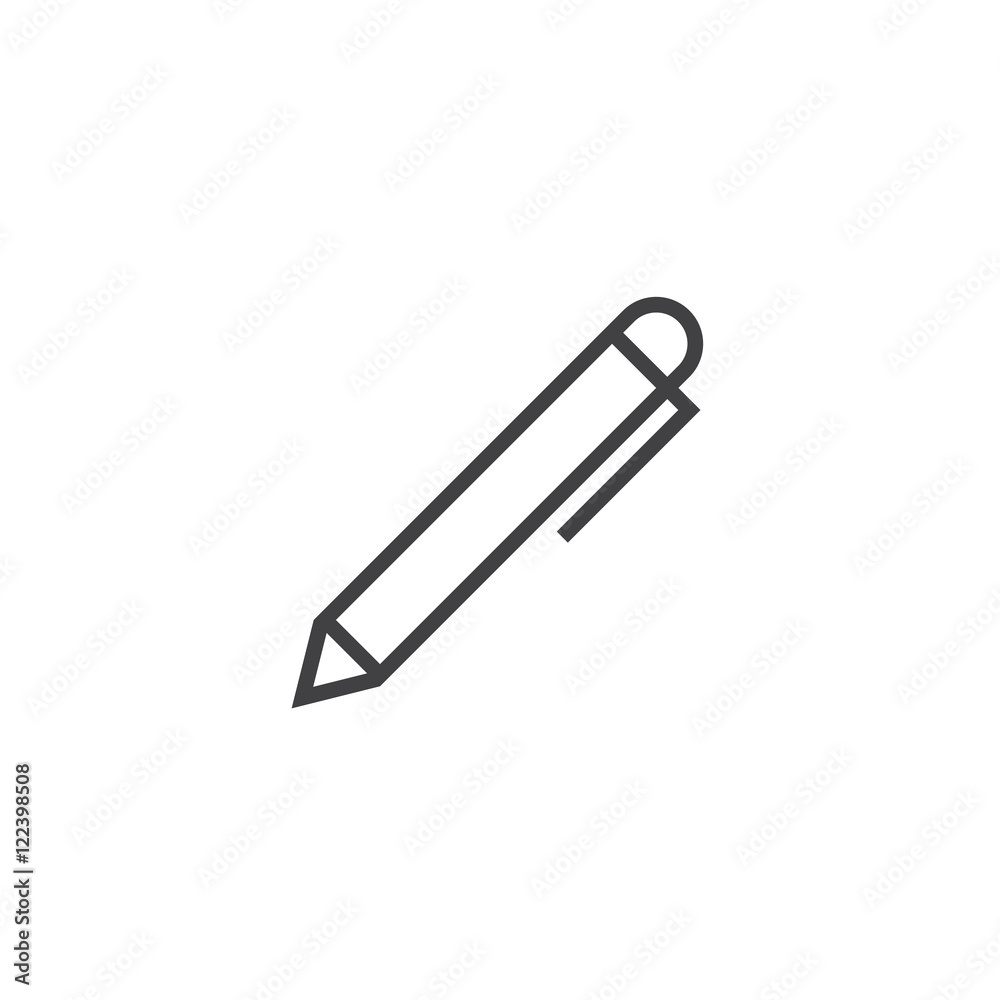 pen line icon, outline vector sign, linear pictogram isolated on white, logo illustration pen line icon, outline vector sign, linear pictogram isolated on white, logo illustration