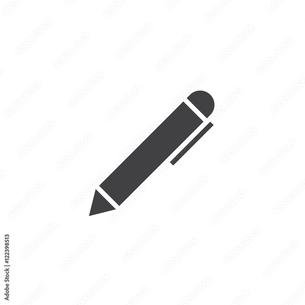 pen icon vector, solid sign, pictogram isolated on white, logo illustration pen icon vector, solid sign, pictogram isolated on white, logo illustration