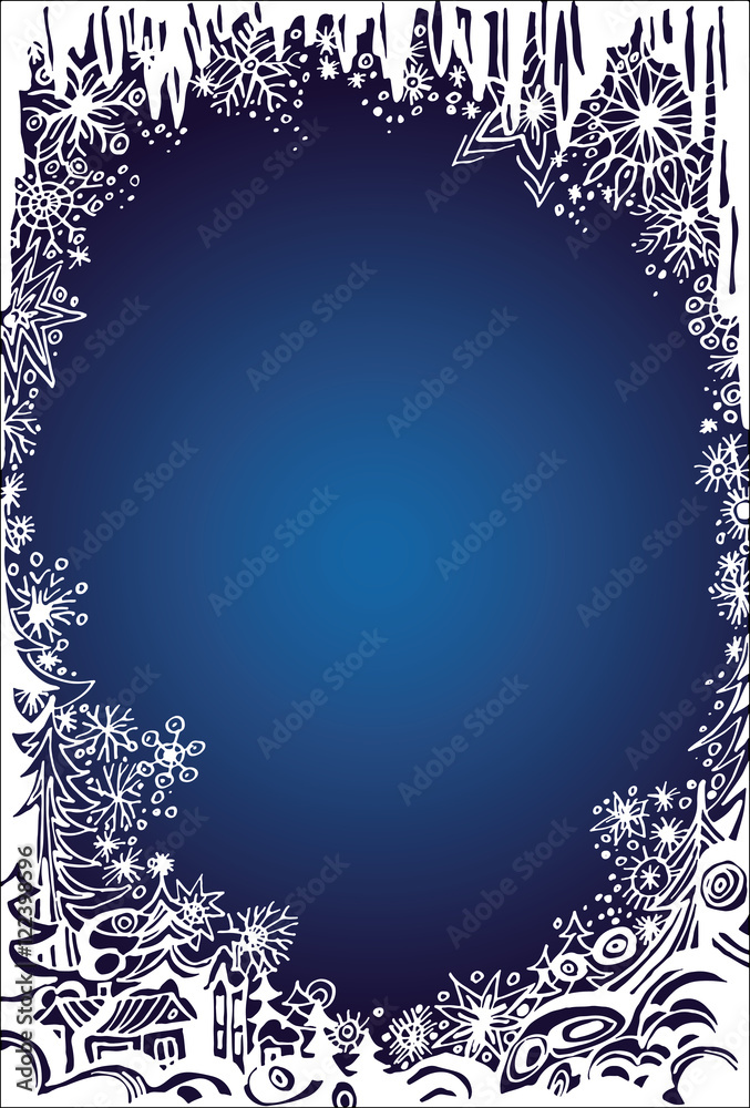 Fototapeta premium Christmas card, illustration.