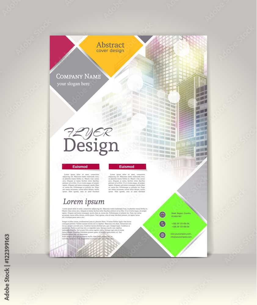 Naklejka premium Flyer, brochure or magazine cover template