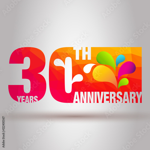 Anniversary Card. Anniversary Background. 30th Anniversary Template.