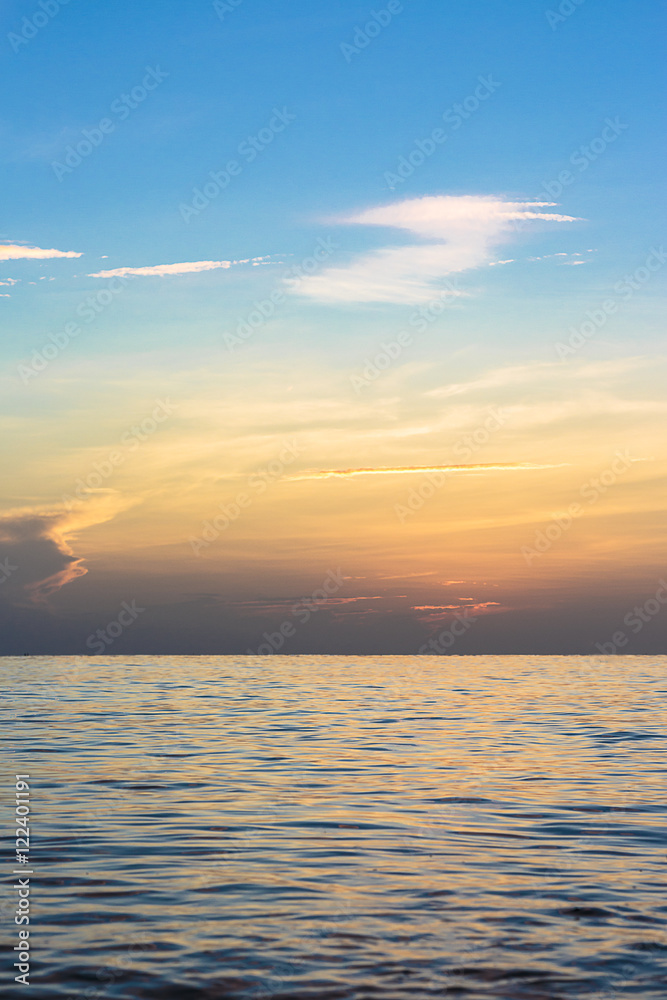 Beautiful landscape of summer sunset or sunrise Beautiful landscape of summer sunset or sunrise