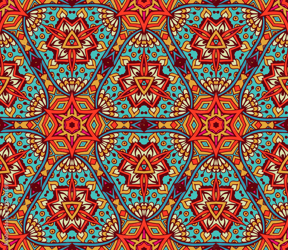 Indian floral seamless pattern 