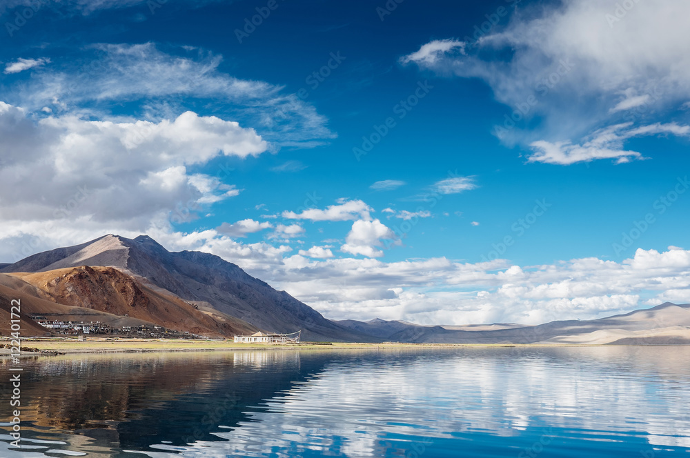 Korzok village on the Tso Moriri Lake in Ladakh, North India