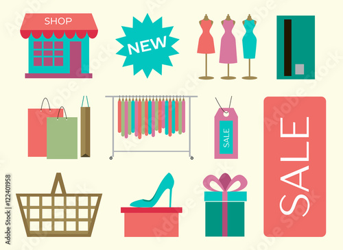 Set of shopping icons