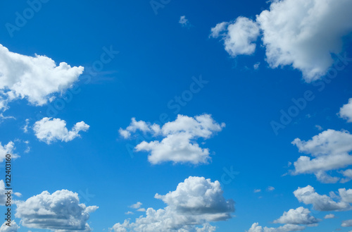 image of blue sky and white cloud on day time for background backdrop use
