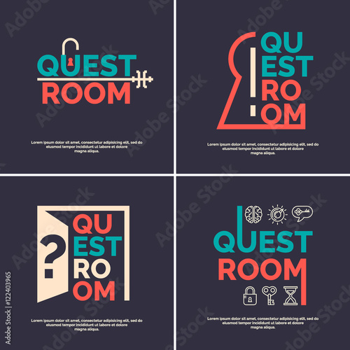 The logo for the quest room.