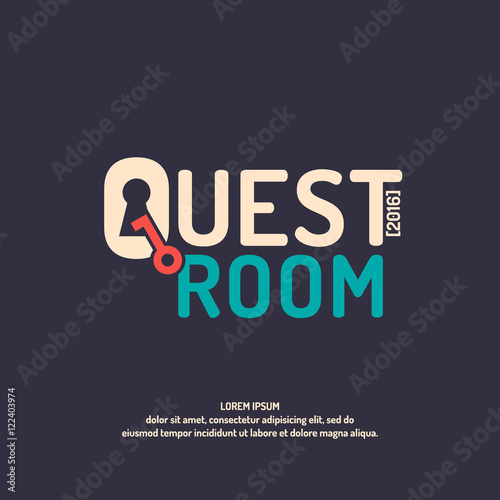 The logo for the quest room.