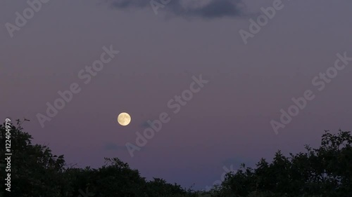 Moonrise time-lapse with clouds