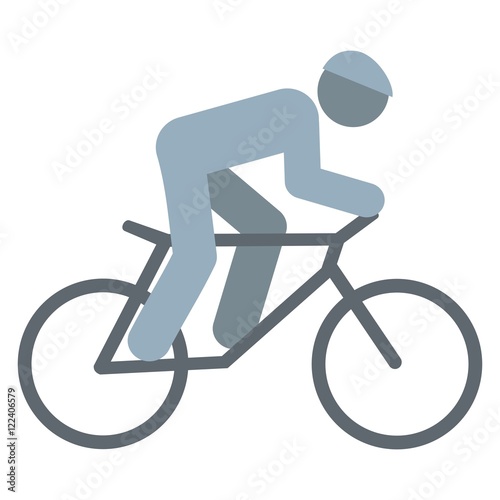 cyclist, vector icon