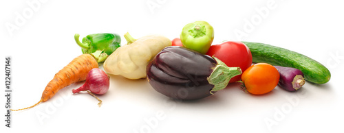 Fototapeta Naklejka Na Ścianę i Meble -  Fresh vegetables on white background