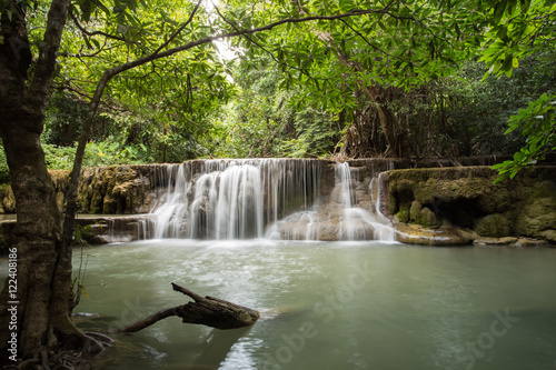 Huay Mae Kamin Waterfall  beautiful waterfall in the rain forest