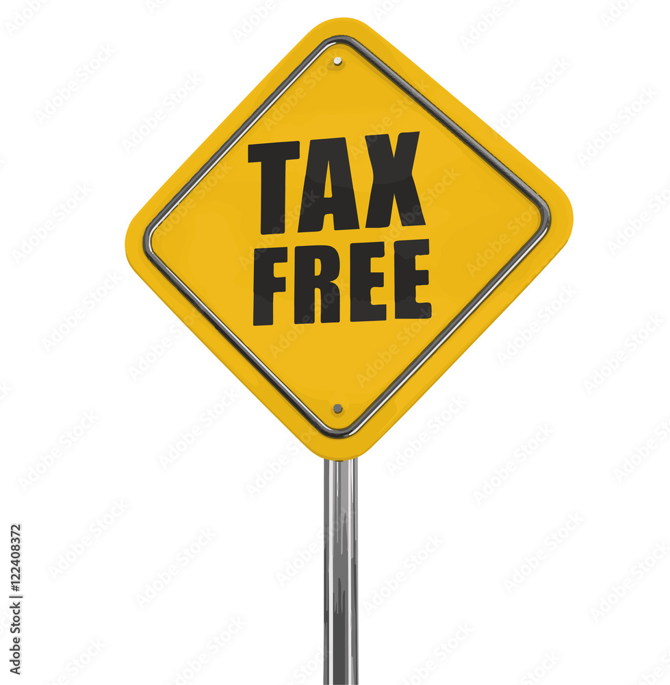 Tax free road sign. Image with clipping path Tax free road sign. Image with clipping path