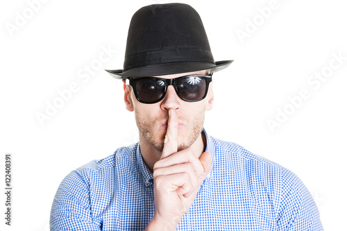 Spionage - Psst Shhh Geheimnis Konzept photo