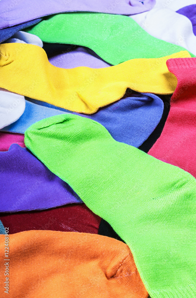 Textile colorful socks background Textile colorful socks background