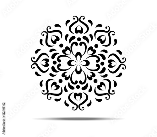 Flower Mandalas. Vintage decorative elements. Oriental pattern illustration. Islam, Arabic, Indian, turkish, pakistan, chinese, ottoman motifs