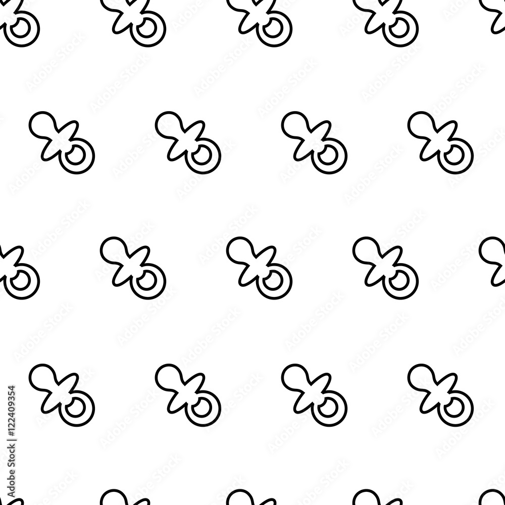 Baby Seamless Pattern with pacifier Baby Seamless Pattern with pacifier