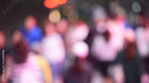 Wallpaper Mural Crowd of people walking on evening City street Torontodigital.ca