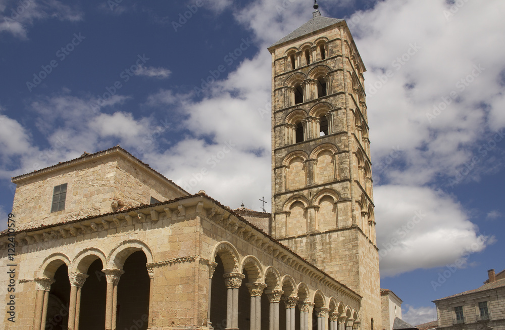 Tower of San Esteban Church in Segovia, Spain