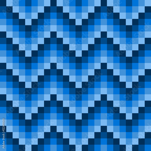 Winter pixel pattern for a knitted blue sweater or printing on paper  vector