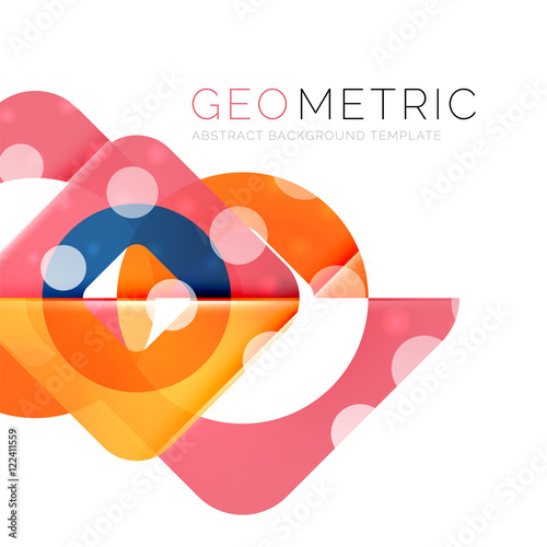 Modern abstract round shapes repititon background