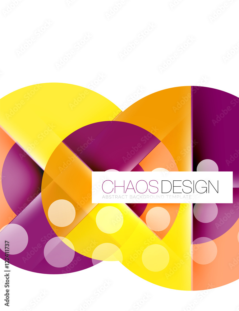 Geometric abstract composition - circles layout