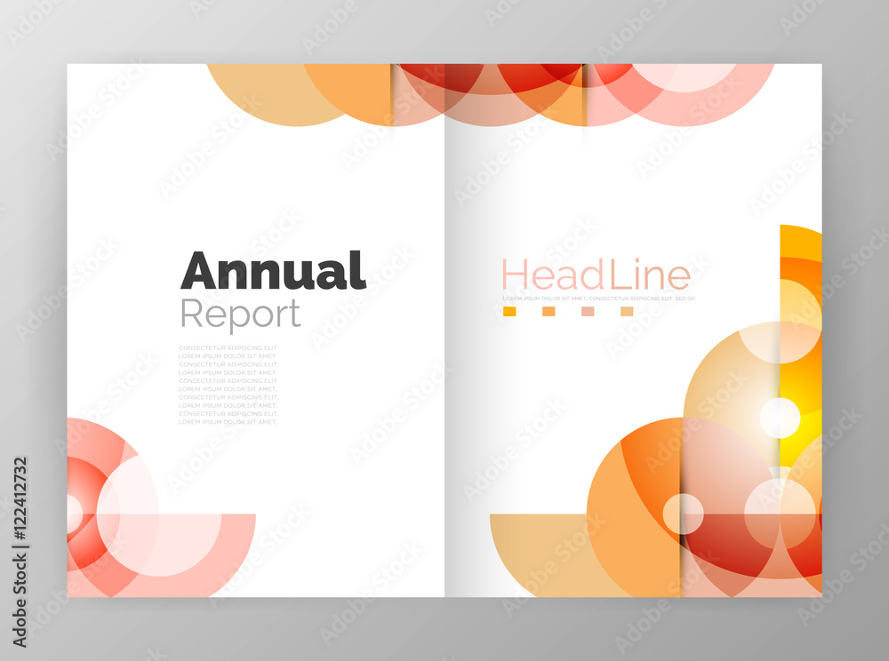 Fototapeta premium Circle annual report templates, business flyers