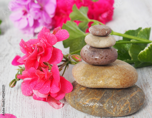 Spa stones treatment scene  zen like concepts