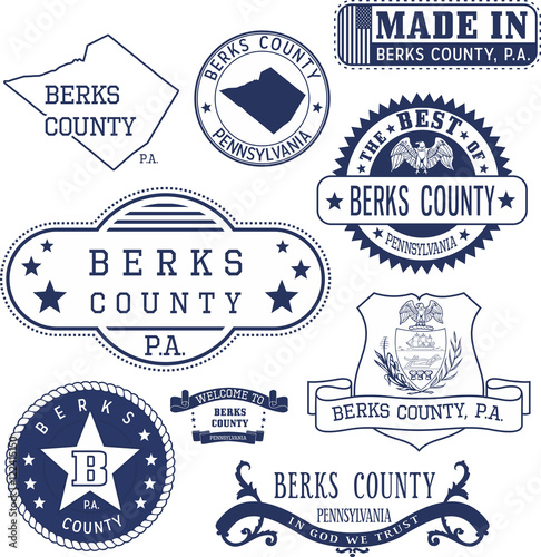 generic stamps and signs of Berks county, PA photo