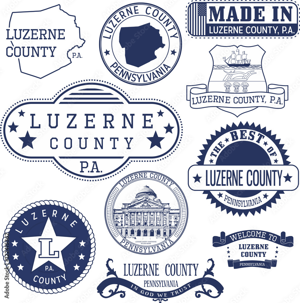 generic stamps and signs of Luzerne county, PA generic stamps and signs of Luzerne county, PA
