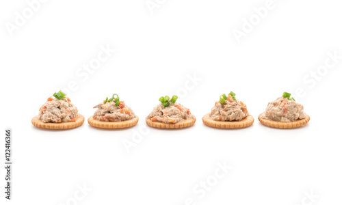 Fotografie tuna salad with cracker