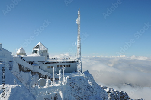 verschneite Zugspitze im Winter