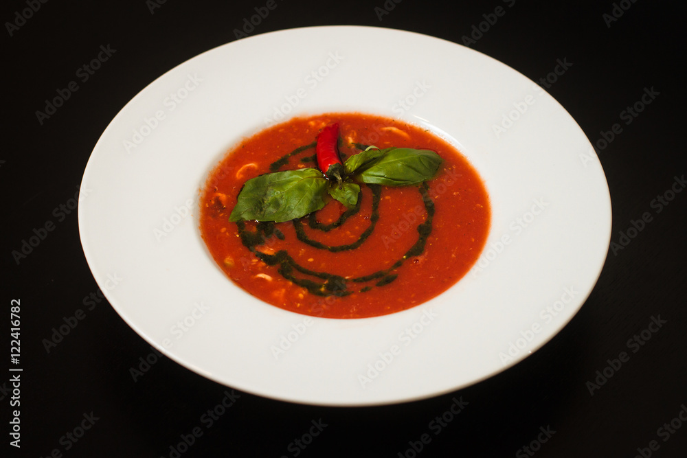 Tomato, red pepper soup