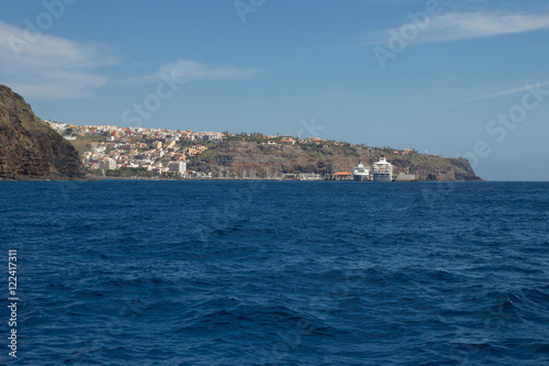 Sailing near La Gomera Island in Canary islands, Spain.