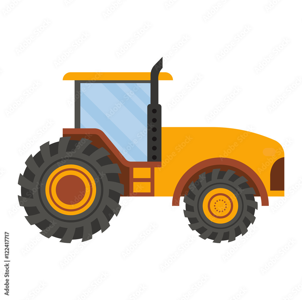 Vehicle tractor farm vector