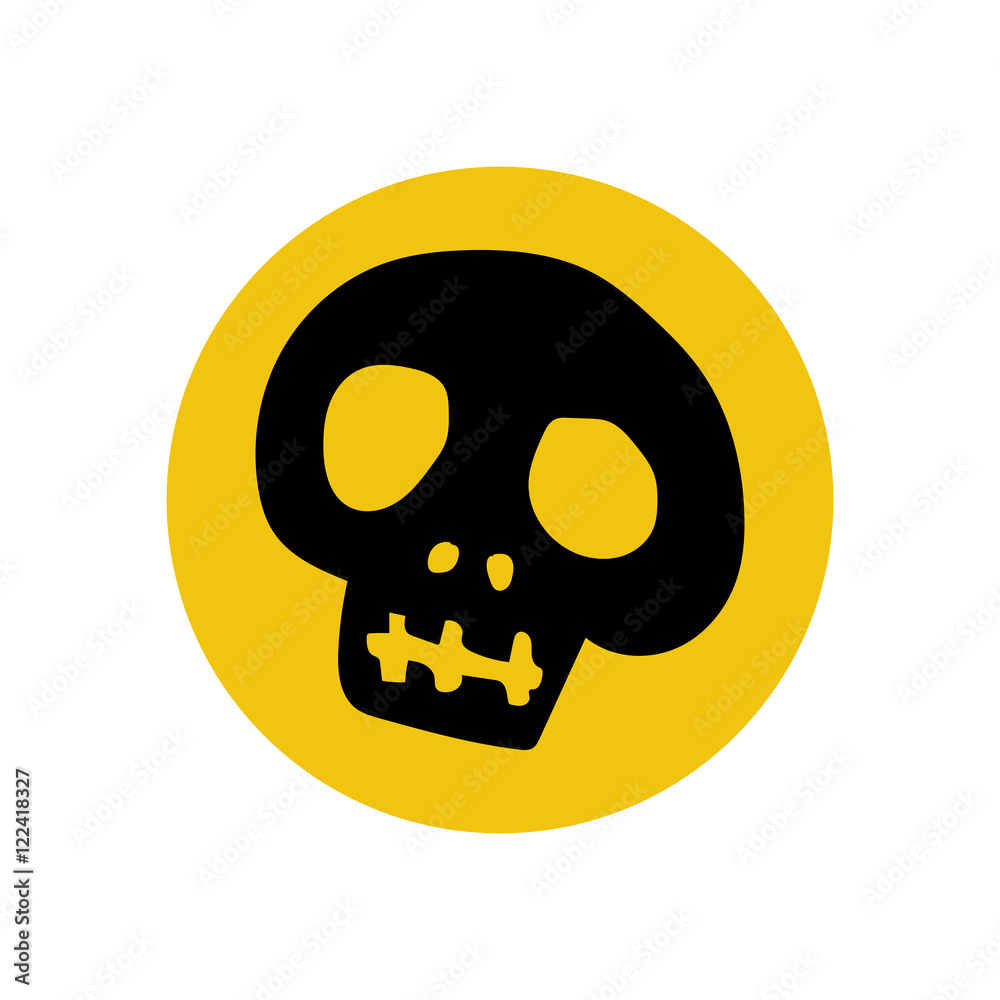 Skull illustration silhouette Skull illustration silhouette