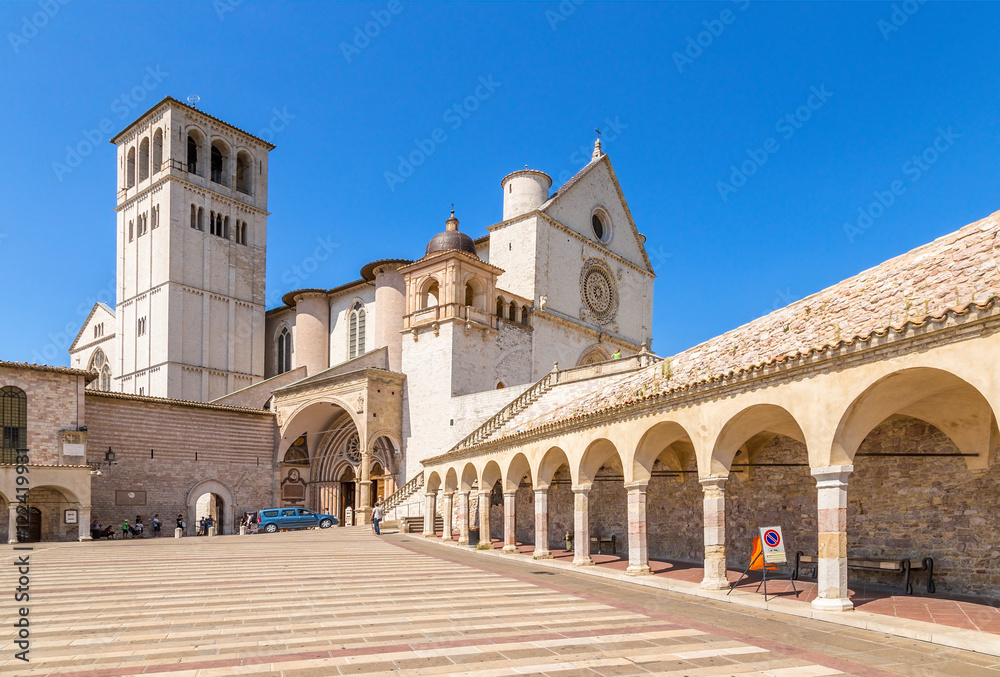 Assisi, Italy. Basilica of St. Francis, XIII century. UNESCO list