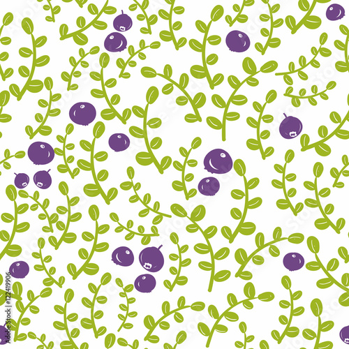 Seamless pattern with north berries.