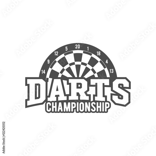 Darts label,  badge, vector logo