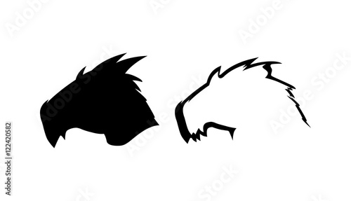 Vector Silhouette of Dragon...