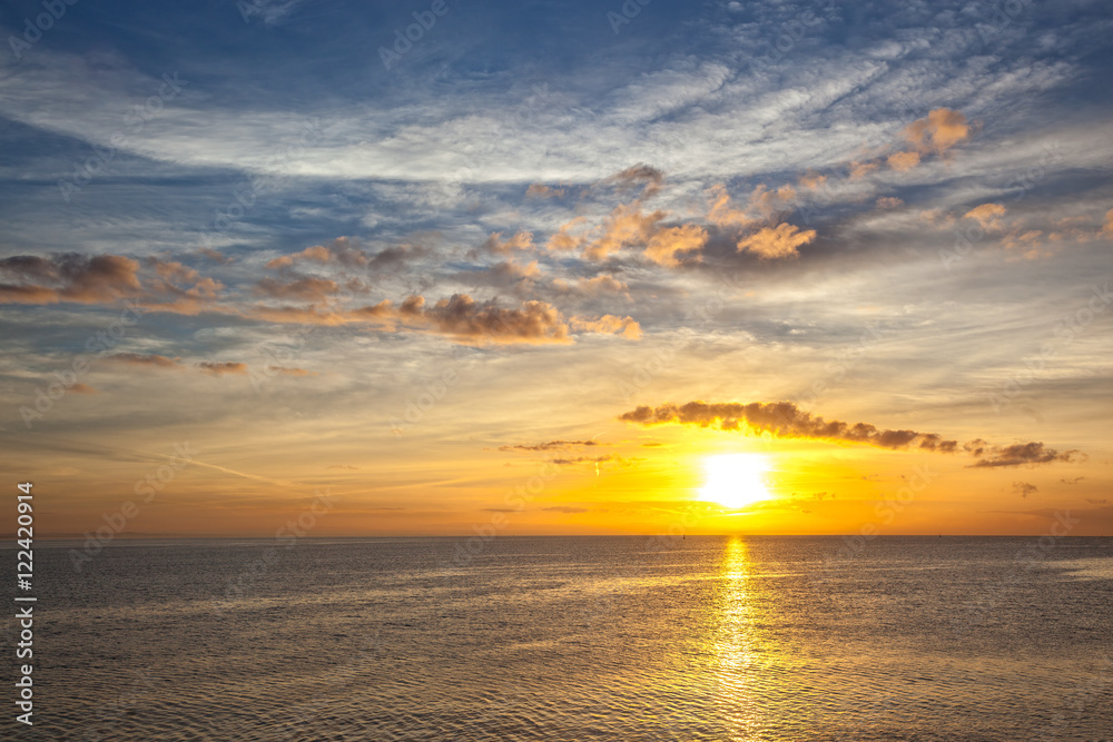 Fototapeta premium Baltic sea - early morning sunrise over the sea.