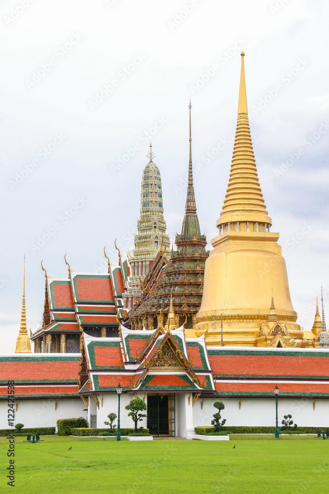 Wat Phra Kaew, Temple of the Emerald Buddha which is the famous place in Bangkok, Thailand