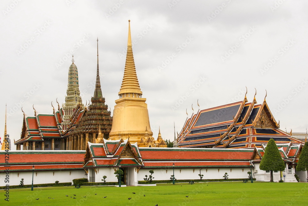 Wat Phra Kaew, Temple of the Emerald Buddha which is the famous place in Bangkok, Thailand