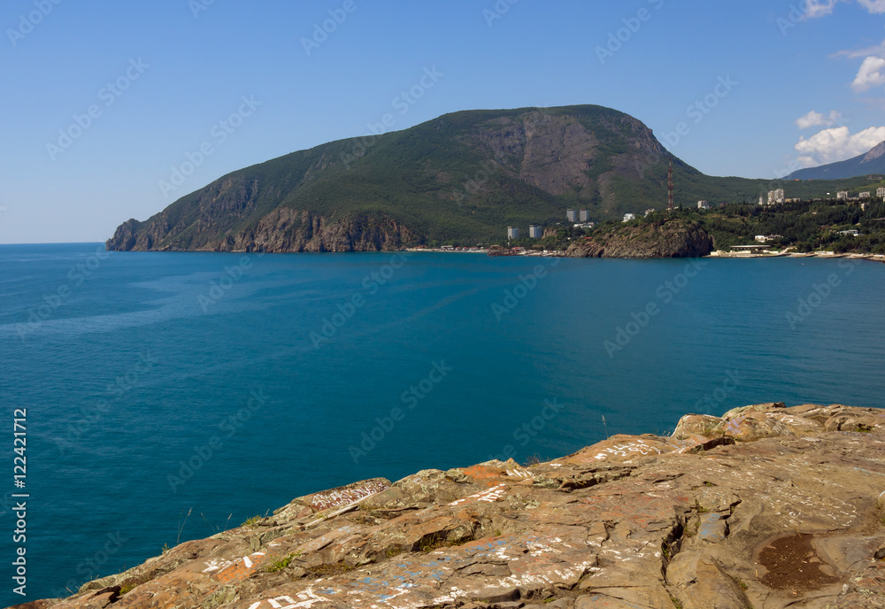View of Mount Ayu-Dag from cape Plaka Crimea