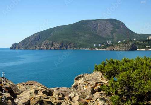 View of Mount Ayu-Dag from cape Plaka Crimea photo