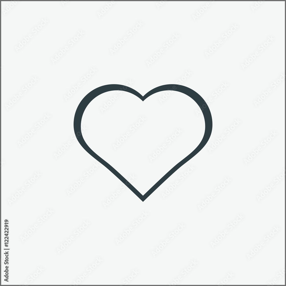 Vector icon like. Heart vector illustration.