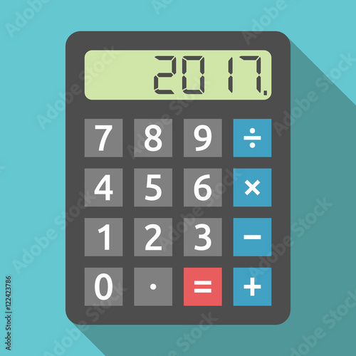 Calculator showing 2017 year