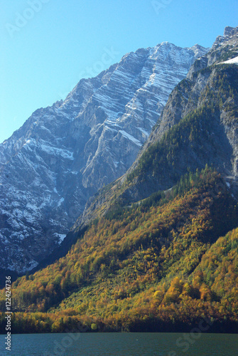 The Watzmann from the Königssee, near Berchtesgaden