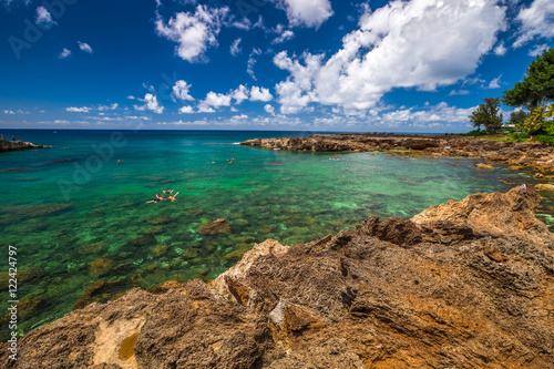 Shark's Cove, one of best scenic stops along the popular North Shore. Sharks Cove is the second best snorkeling site in Oahu, Hawaii. photo