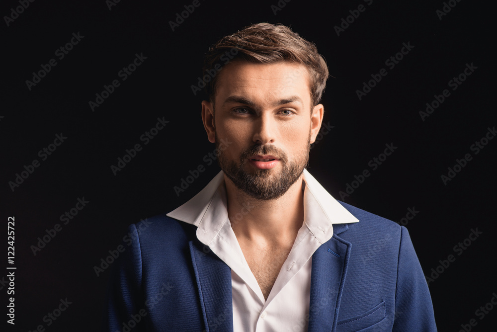 Successful businessman evincing his self-assurance